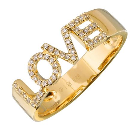 14K Yellow Gold I Love You Two-Stone Diamond Ring RM9923X - IMG Jewelers